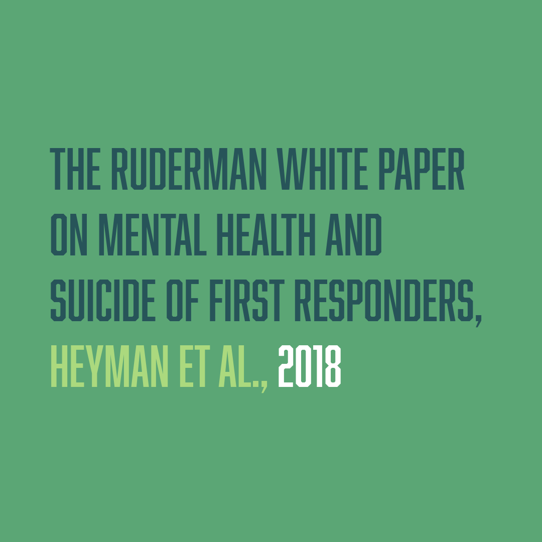 Sounding the Alarm on suicide among first Reponders