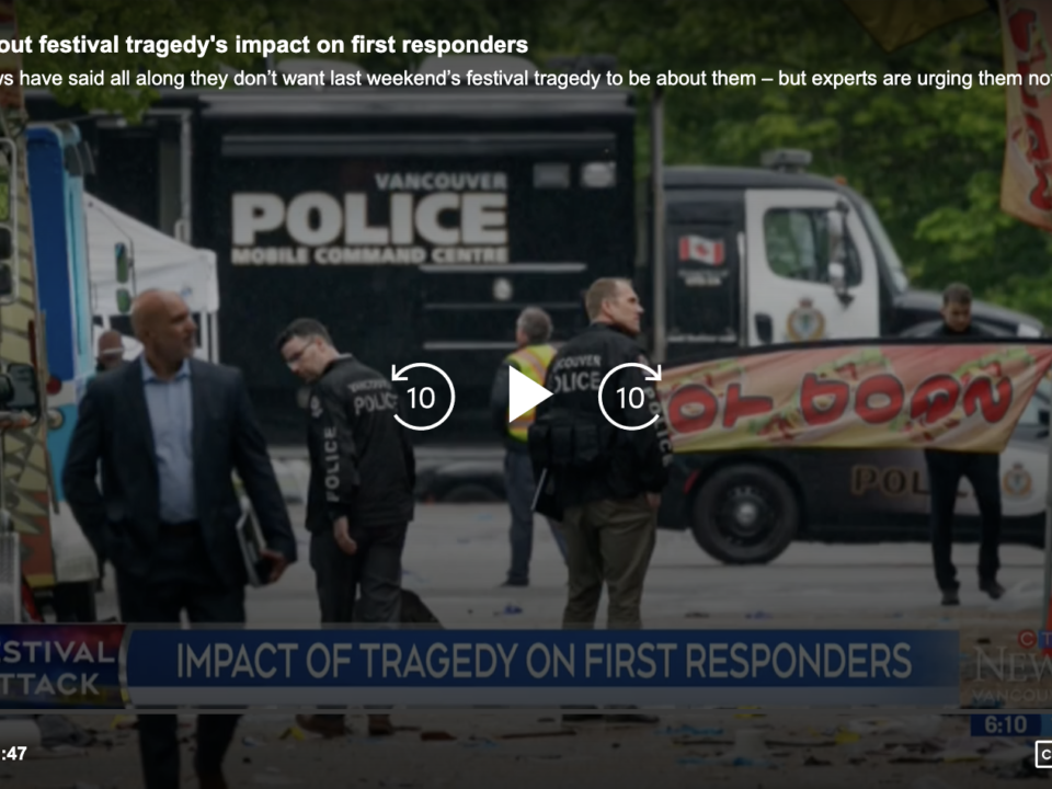 Concerns about festival tragedy's impact on first responders Emergency crews have said all along they don’t want last weekend’s festival tragedy to be about them – but experts are urging them not to repress their grie